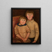 Portrait von zwei Kindern - Tadeusz Makowski — gerahmtes Bild an der Wand