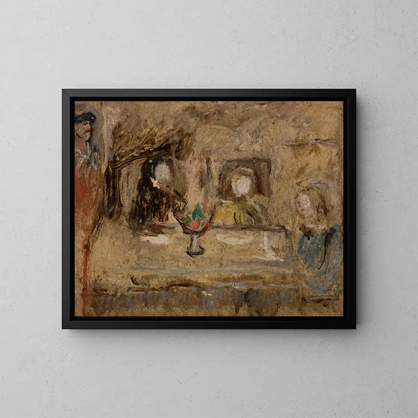 À table - Tadeusz Makowski — gerahmtes Bild an der Wand