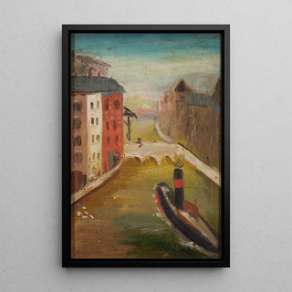 Tadeusz Makowski - Ship in a city.webp