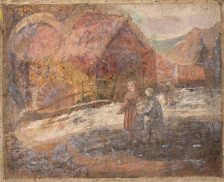 Tadeusz Makowski - Two little girls against the background of a landscape.webp