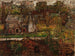 Ansicht der Stadt am Wasserufer - Tadeusz Makowski — Ansicht des Kunstwerks