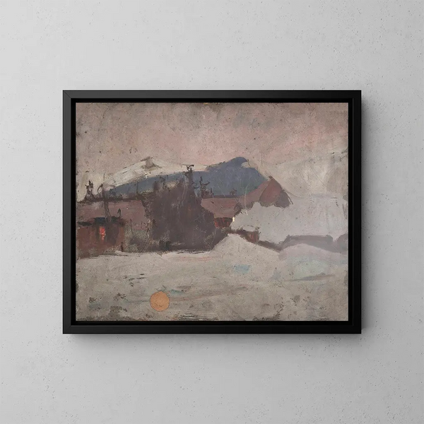 Winterlandschaft - Tadeusz Makowski — gerahmtes Bild an der Wand