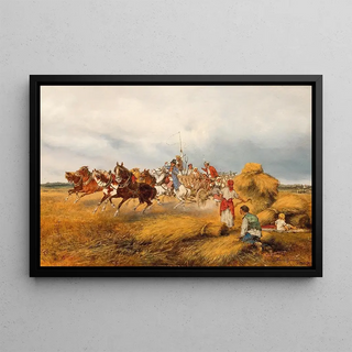 Tadeusz Rybkowski - Ernte in Polen Umgebung von Krakau.webp