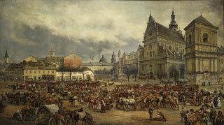 Tadeusz Rybkowski - Fair before Easter at the Bernardine square in Lviv in 1895.webp