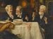 Drei Männer am Tisch - Talbot Hughes — Ansicht des Kunstwerks