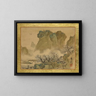 Tani Bunch - A Country House in a Valley with a Blossoming Plum Tree.webp