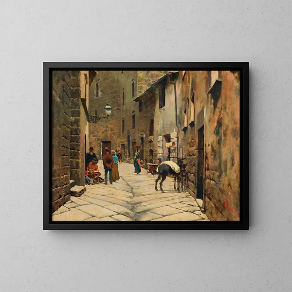 Piancastagnaio - Telemaco Signorini — gerahmtes Bild an der Wand