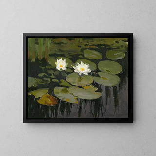 Seerosenteich - Teodor Ziomek — gerahmtes Bild an der Wand