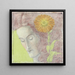 Kopf einer Frau mit roten Haaren und Chrysanthemen - Jan Toorop — gerahmtes Bild an der Wand