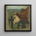 Kopf und Hals einer Kuh in einer Weide - Floris Verster — gerahmtes Bild an der Wand