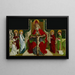 L'atelier de Peter Hemmel von Andlau - Kunstdruck des Gemäldes Die Dreifaltigkeit mit der Jungfrau, den Heiligen Johannes dem Evangelisten, Stephan und Laurent, und einem Spender — gerahmtes Bild an der Wand
