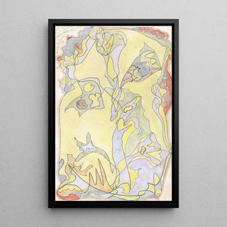 Theo Colenbrander - Bloemmotieven op een geel fond.webp