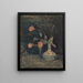 Drei Rosen in einer orientalischen Vase - Theo Nieuwenhuis — gerahmtes Bild an der Wand