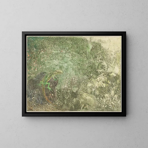 Heron auf einem Stein - Theo van Hoytema — gerahmtes Bild an der Wand