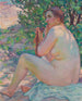 Im Schatten des Busches - Theo van Rysselberghe — Ansicht des Kunstwerks