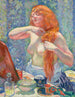 Frau mit Frisur Die Rothaarige VIII - Théo van Rysselberghe — Ansicht des Kunstwerks