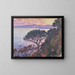 Pin de parasol près de la mer Méditerranée au coucher du soleil - Theo van Rysselberghe — gerahmtes Bild an der Wand