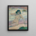 Studie für Nach dem Baden, Studie eines Aktes - Théo van Rysselberghe — gerahmtes Bild an der Wand
