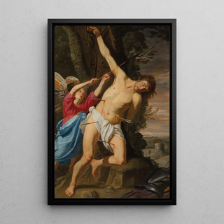 Theodoor Rombouts - Saint Sebastian healed by an angel.webp
