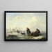 La Neva à Saint-Pétersbourg Leningrad en hiver - Theodor Hildebrandt — gerahmtes Bild an der Wand