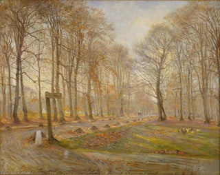 Spätherbsttag im Hirschpark von Jægersborg nördlich von Kopenhagen - Theodor Philipsen — Ansicht des Kunstwerks