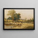 Landschaft Ungarn mit Wassertränke - Theodor von Hermann — gerahmtes Bild an der Wand