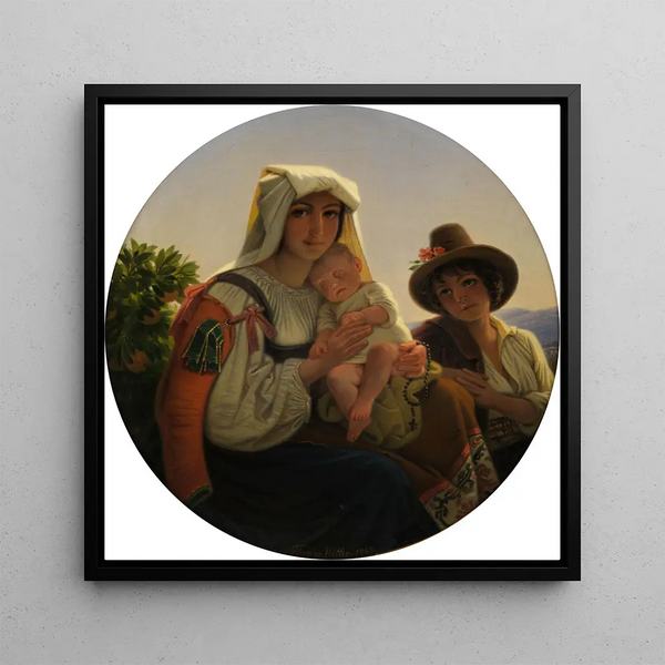 Theodor Weller - Italienische Mutter mit Kindern.webp