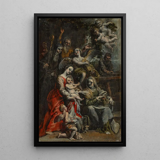 Theodor van Loon - The Holy Family with Saint Anne other Saints and Angels.webp