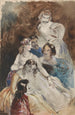 Gruppe Theater - Theodor von Holst — Ansicht des Kunstwerks