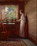 Das Mädchen am Fenster - Theodore Clement Steele — Ansicht des Kunstwerks