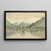 Sitka-Gemälde von den Inseln mit der russischen Burg 1888 - Theodore J. Richardson — gerahmtes Bild an der Wand