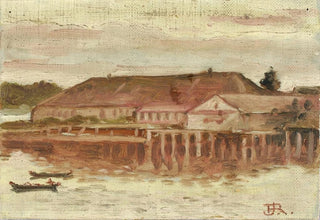 Theodore J Richardson - Trading Post And Wharf Buildings Sitka Evening.webp