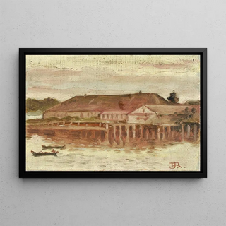 Theodore J Richardson - Trading Post And Wharf Buildings Sitka Evening.webp