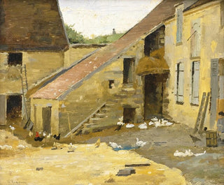 Hof mit Enten - Theodore Robinson — Ansicht des Kunstwerks