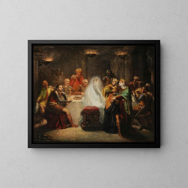 Der Banquo-Geist - Théodore Chassériau — gerahmtes Bild an der Wand