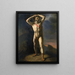 Akademie des nackten Mannes mit Schwert - Théodore Géricault — gerahmtes Bild an der Wand