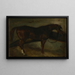 brauner Pferd - Théodore Géricault — gerahmtes Bild an der Wand