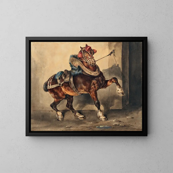 Le cheval du plâtrier - Théodore Géricault — gerahmtes Bild an der Wand