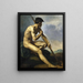 Krieger nackt mit einer Lanze - Théodore Géricault — gerahmtes Bild an der Wand