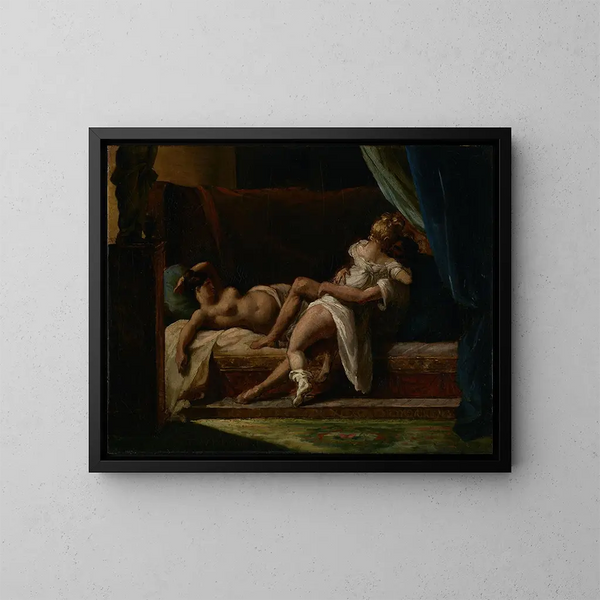 Drei Liebende - Théodore Géricault — gerahmtes Bild an der Wand