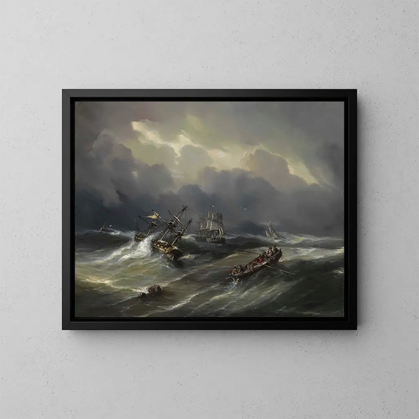 Notrufschiff - Théodore Gudin — gerahmtes Bild an der Wand