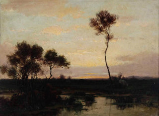 Thodore Rousseau - Lake landscape.webp