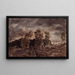 Landschaft mit Gewittern - Théodore Rousseau — gerahmtes Bild an der Wand