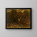 Sonnenuntergang im Fontainebleau-Wald - Théodore Rousseau — gerahmtes Bild an der Wand
