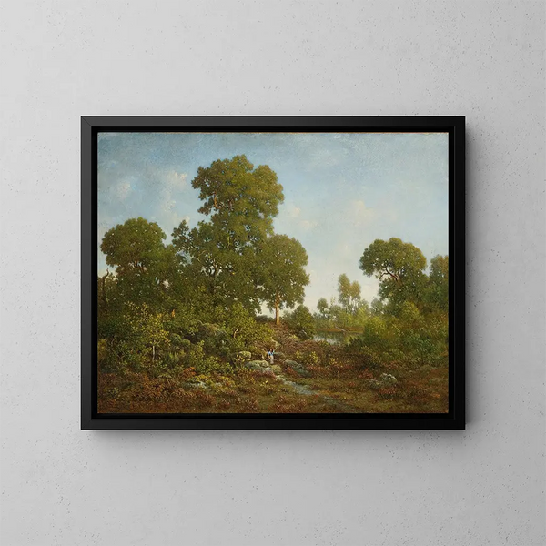 Frühling - Théodore Rousseau — gerahmtes Bild an der Wand
