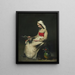 La Fleuriste - Théodule Ribot — gerahmtes Bild an der Wand