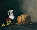 Stillleben mit Kürbis, Pflaumen, Kirschen, Feigen und Krug - Théodule Ribot — Ansicht des Kunstwerks