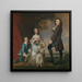 Thomas 1740-1825 und Martha Neate 1741 nach 1795 mit ihrem Vormund Thomas Needham - Sir Joshua Reynolds — gerahmtes Bild an der Wand