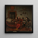 Thomas Hees und sein Diener Thomas und die Neffen Jan und Andries Hees - Michiel Van Musscher — gerahmtes Bild an der Wand