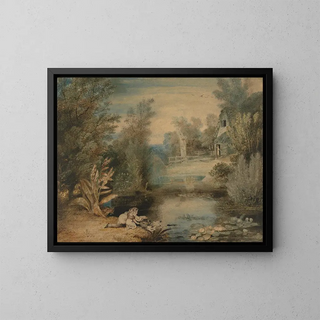 Thomas Baxter - My Father Feeding Ducks Drawn by His Father.webp